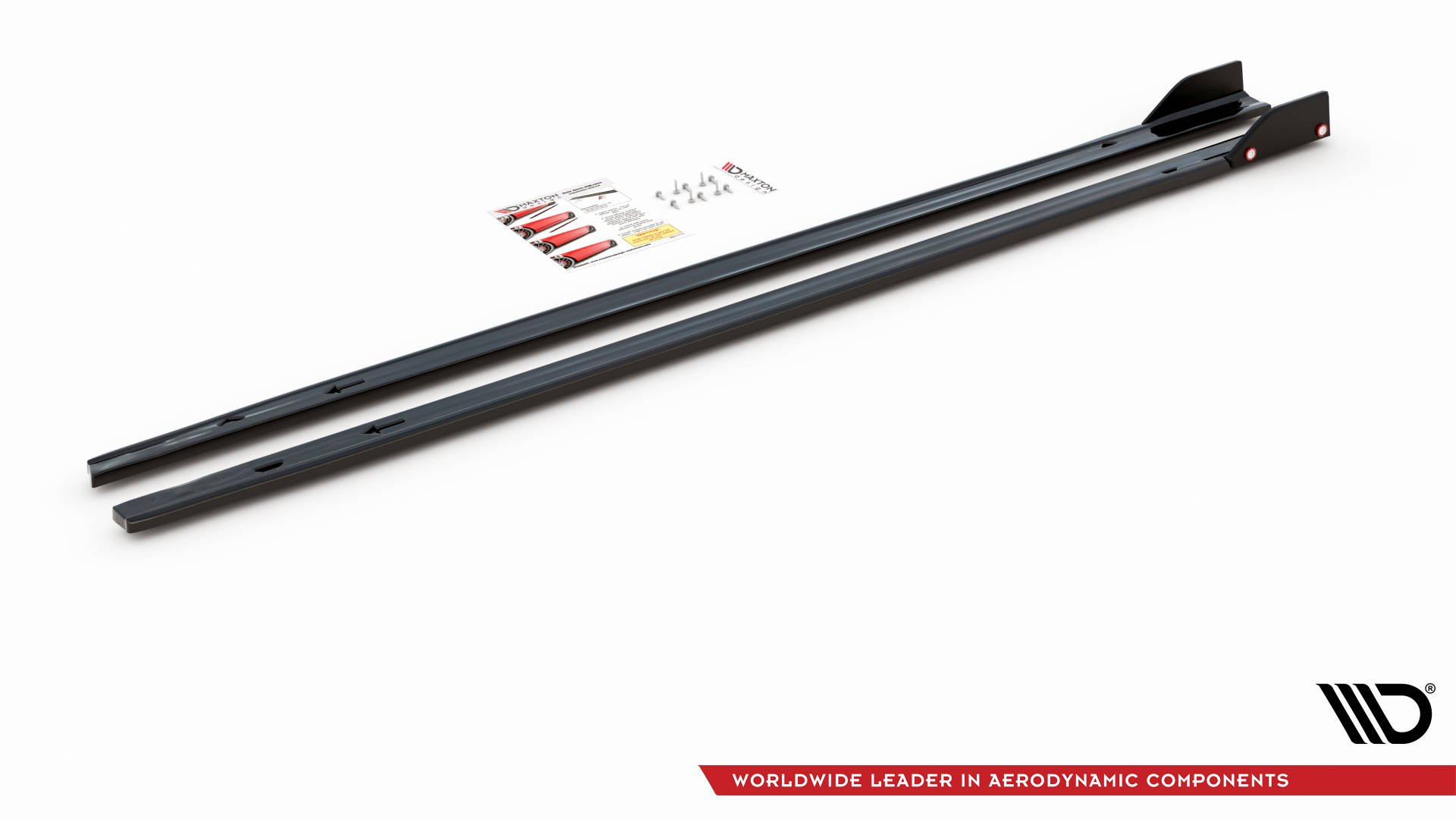 Street+ Seitenschweller Leisten V.2 + Flaps passend für VW Golf 8 GTI / GTI Clubsport schwarz MATT