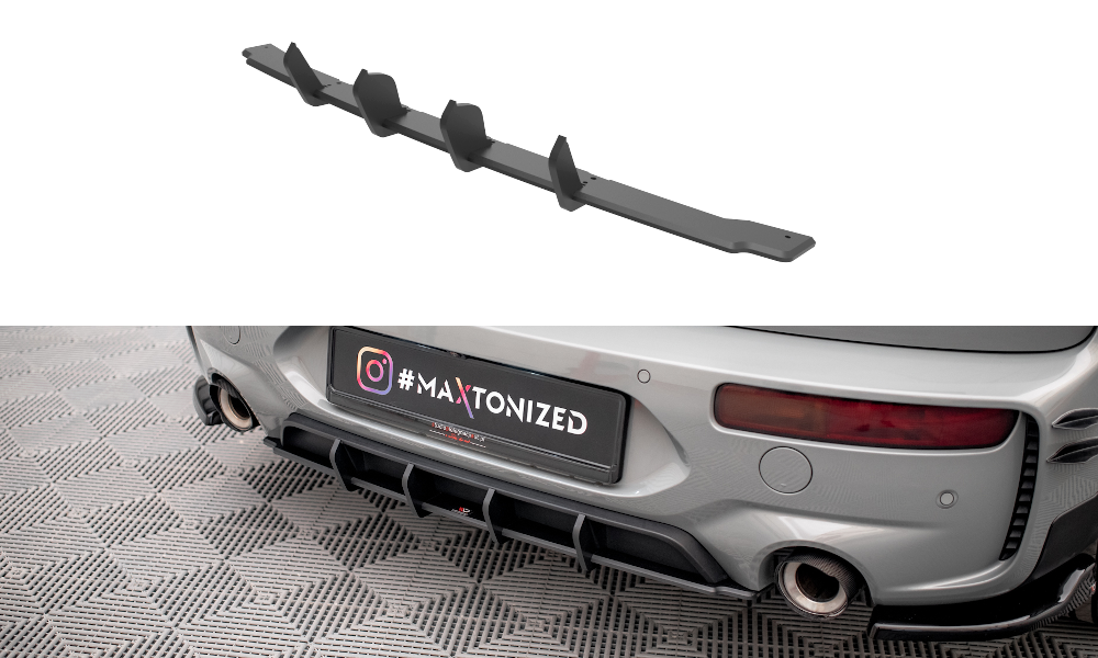 Street Pro Heckschürze Heck Ansatz Diffusor passend für Mini Cooper Clubman John Cooper Works F54 schwarz-rot