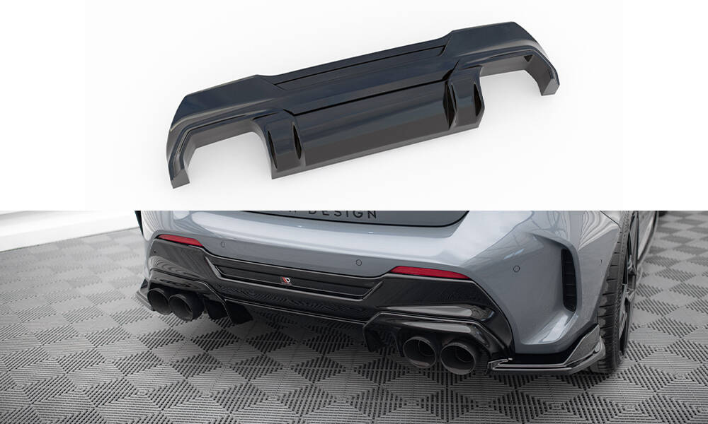 Diffusor Heck Ansatz V.2 für BMW 1er F40 M-Paket/ M135i schwarz Hochglanz