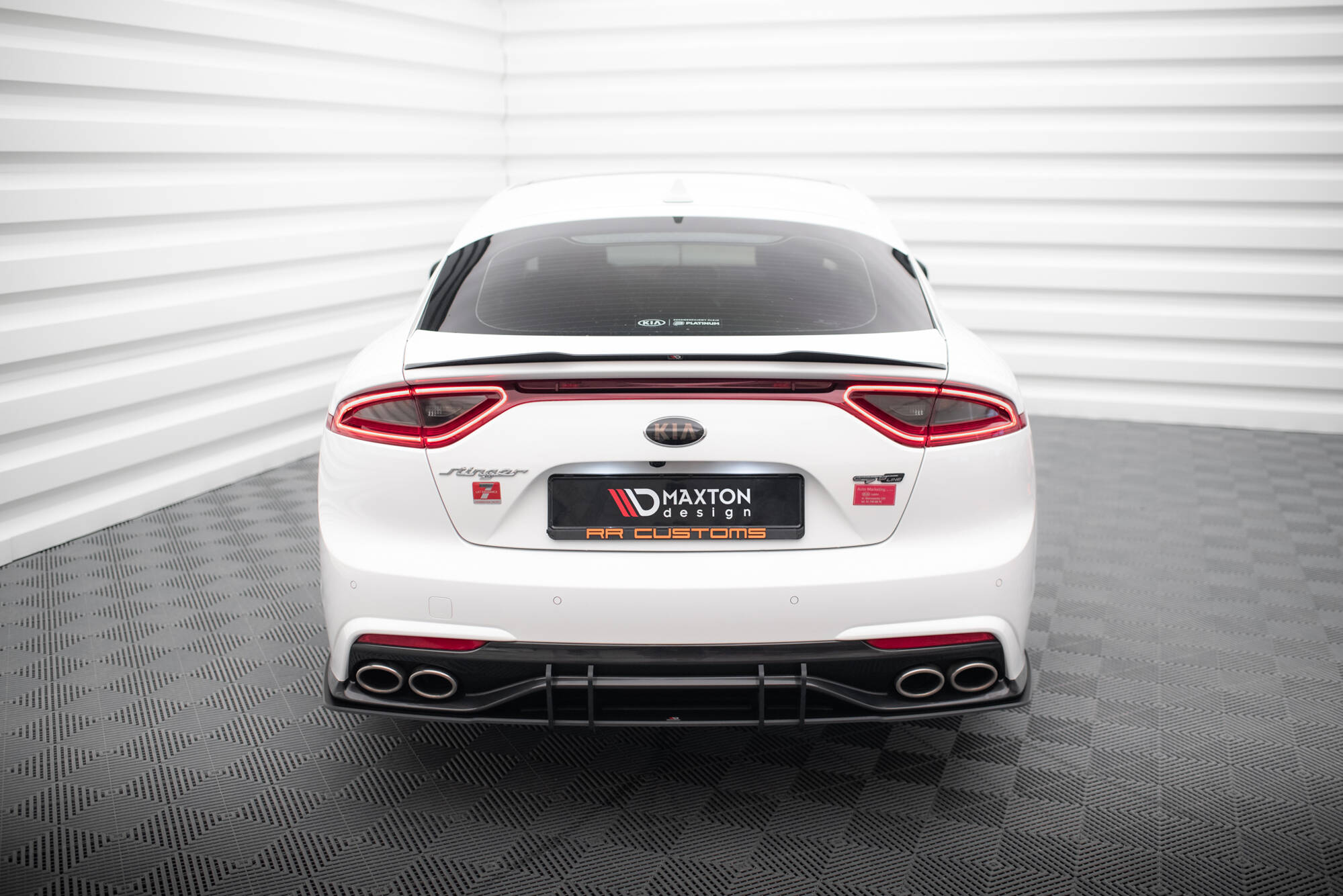 Street Pro Heckschürze Heck Ansatz Diffusor passend für Kia Stinger Mk1