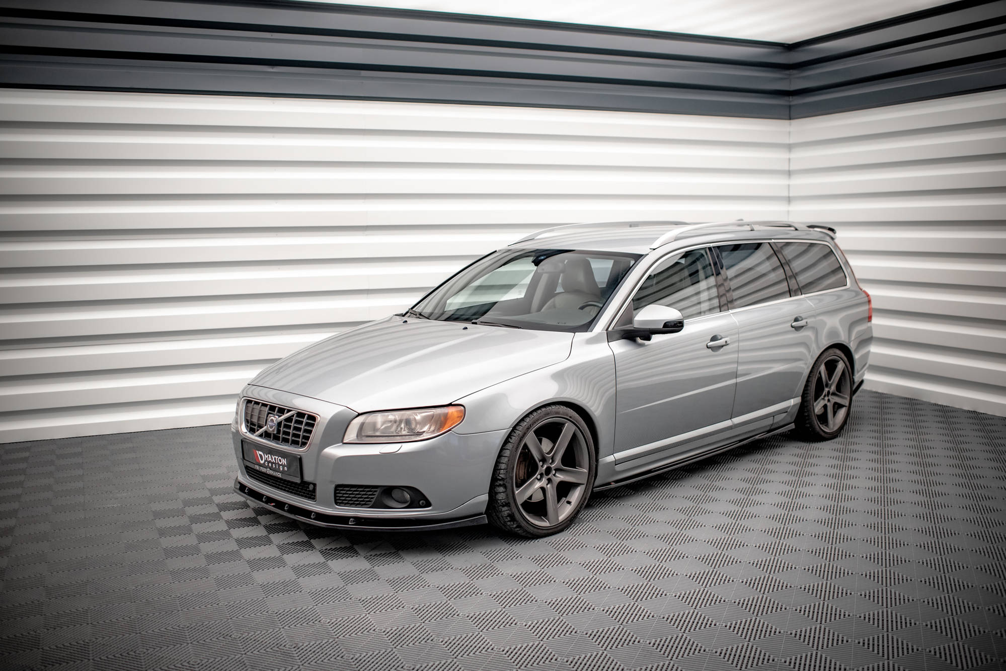 Street+ Seitenschweller Leisten passend für Volvo V70 Mk3 schwarz Hochglanz