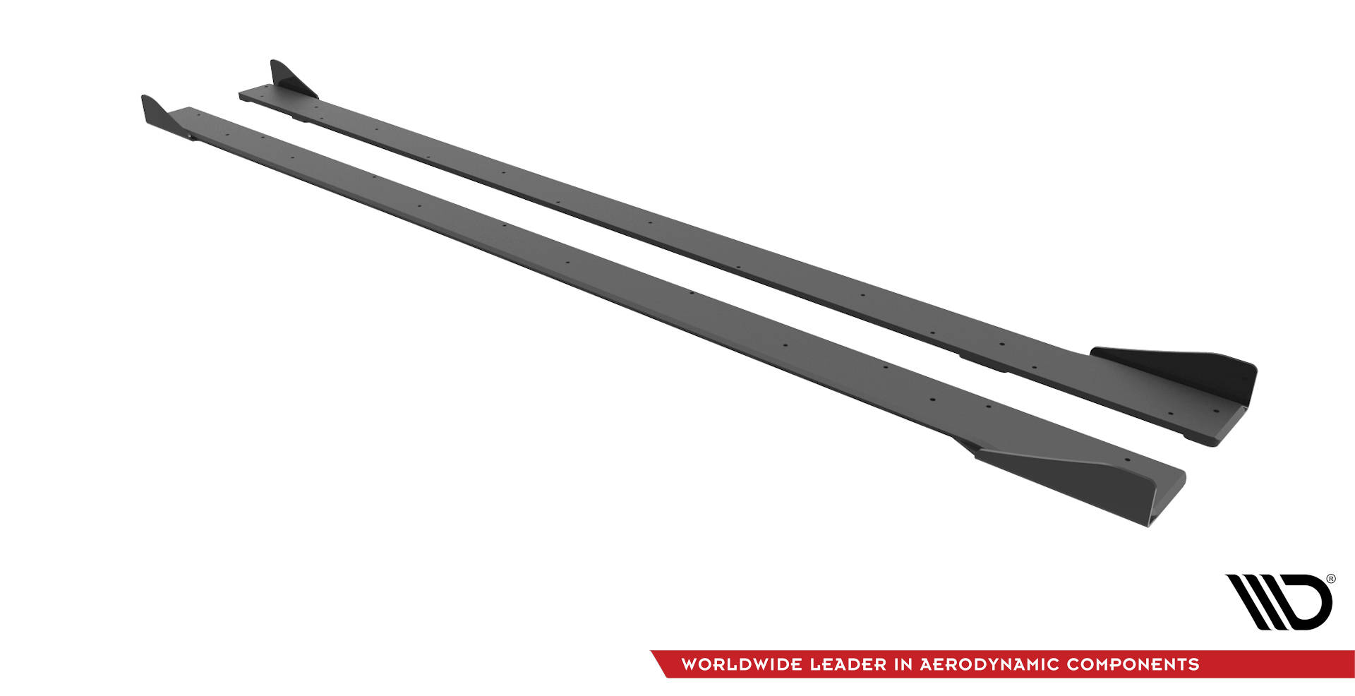 Street Pro Seitenschweller Leisten passend für VW Golf R Mk7 rot+ Hochglanz Flaps