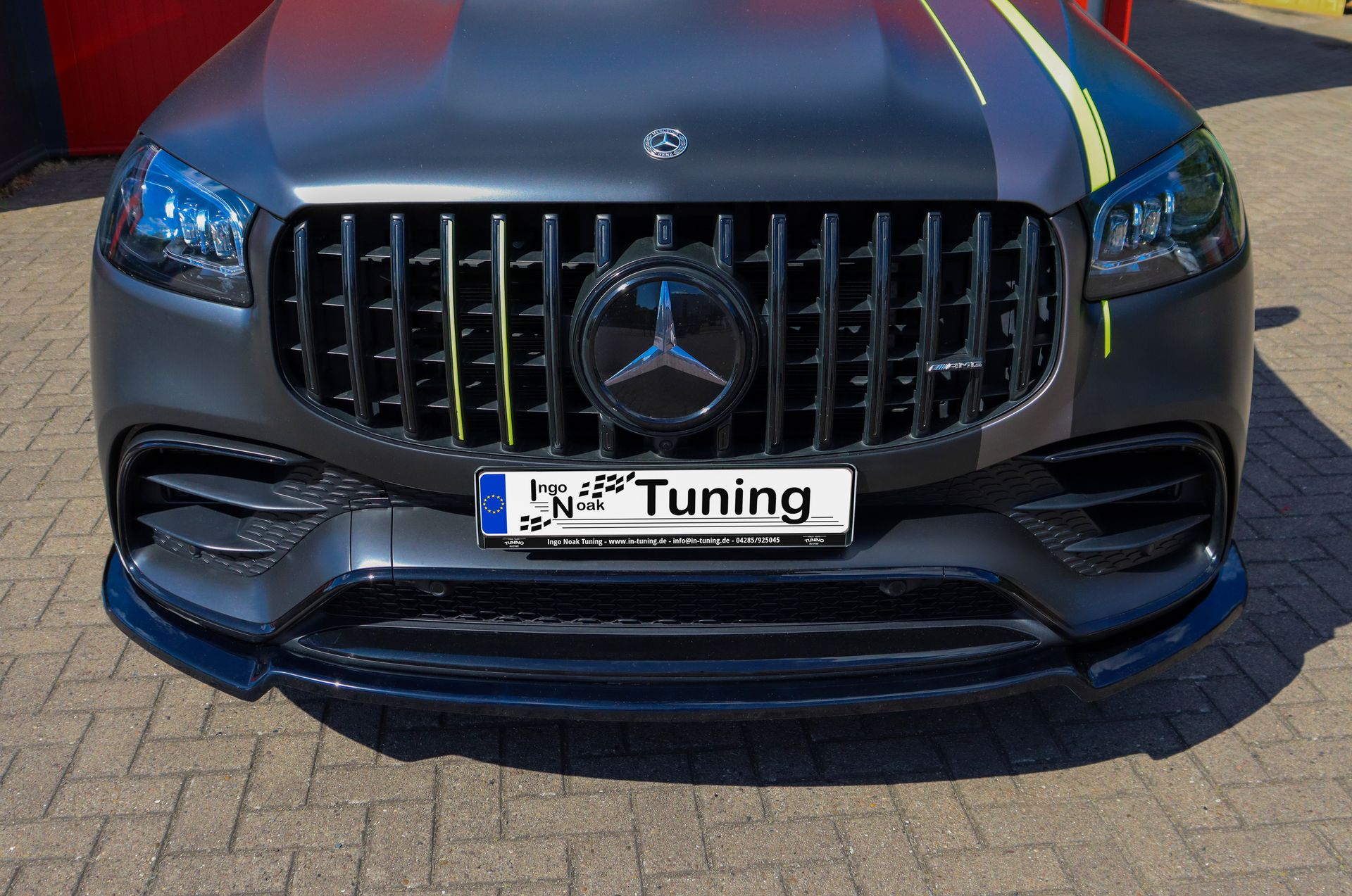 Cup Frontspoilerlippe aus ABS für Mercedes GLS 63 AMG 4 Matic Carbon Optik