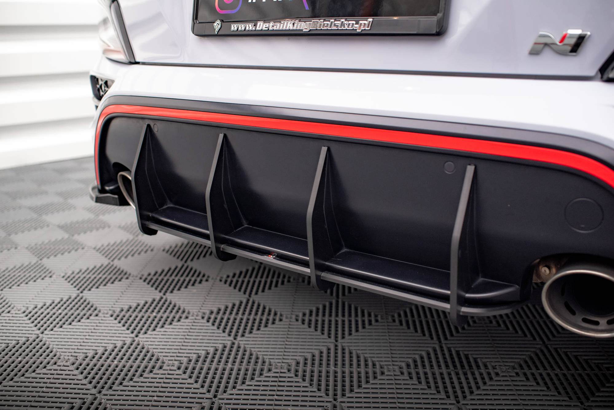 Street Pro Heckschürze Heck Ansatz Diffusor passend für Hyundai Kona N Mk1