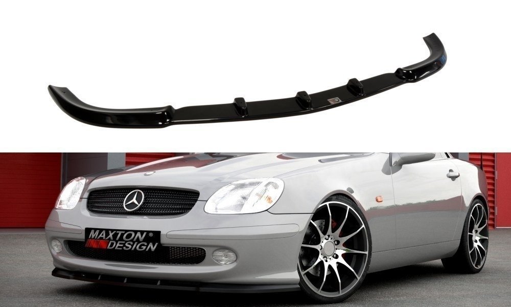 Street+ Spoilerlippe Front Ansatz passend für Mercedes SLK R170 schwarz Hochglanz