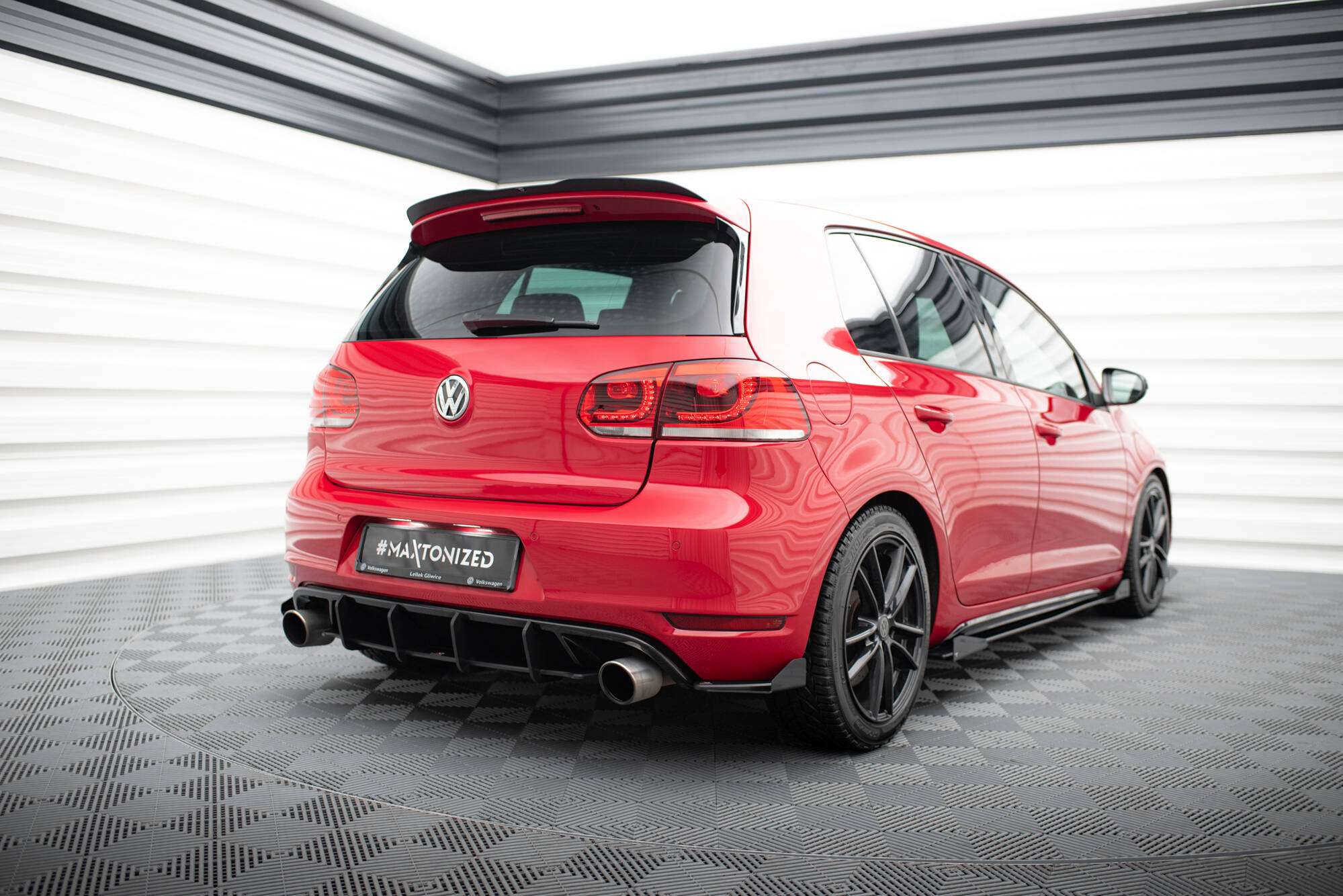 Street Pro Heckschürze Heck Ansatz Diffusor V.2 passend für VW Golf GTI Mk6