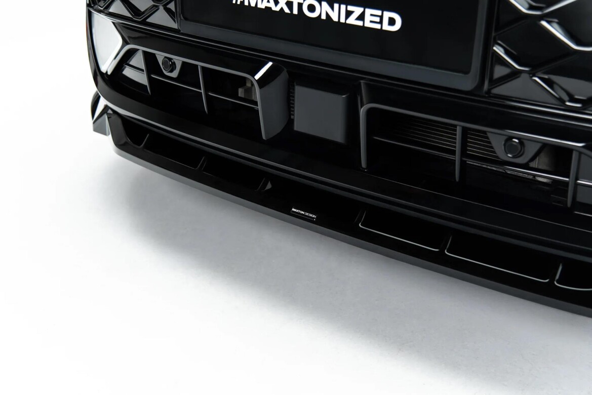 Frontlippe passend für VW T-Roc R-Line Mk2 schwarz Hochglanz