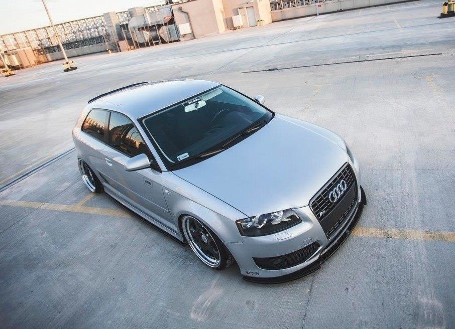 Street+ Spoilerlippe Front Ansatz passend für Audi S3 8P schwarz Hochglanz