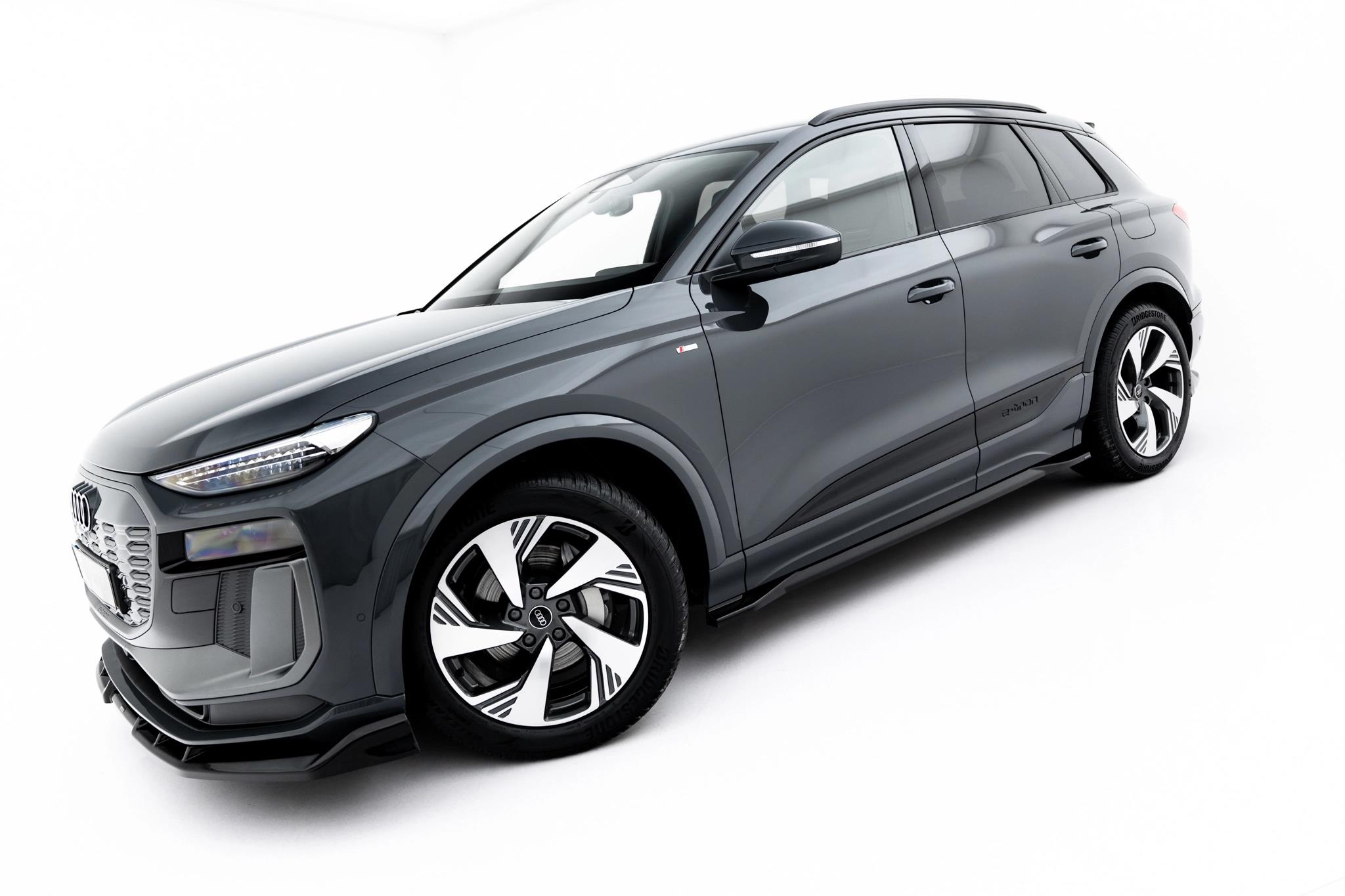 Seitenschweller Ansatz Paar passend für Audi Q6 e-tron Standard / S-Line / SQ6 e-tron SUV / Sportback Mk1 schwarz Hochglanz