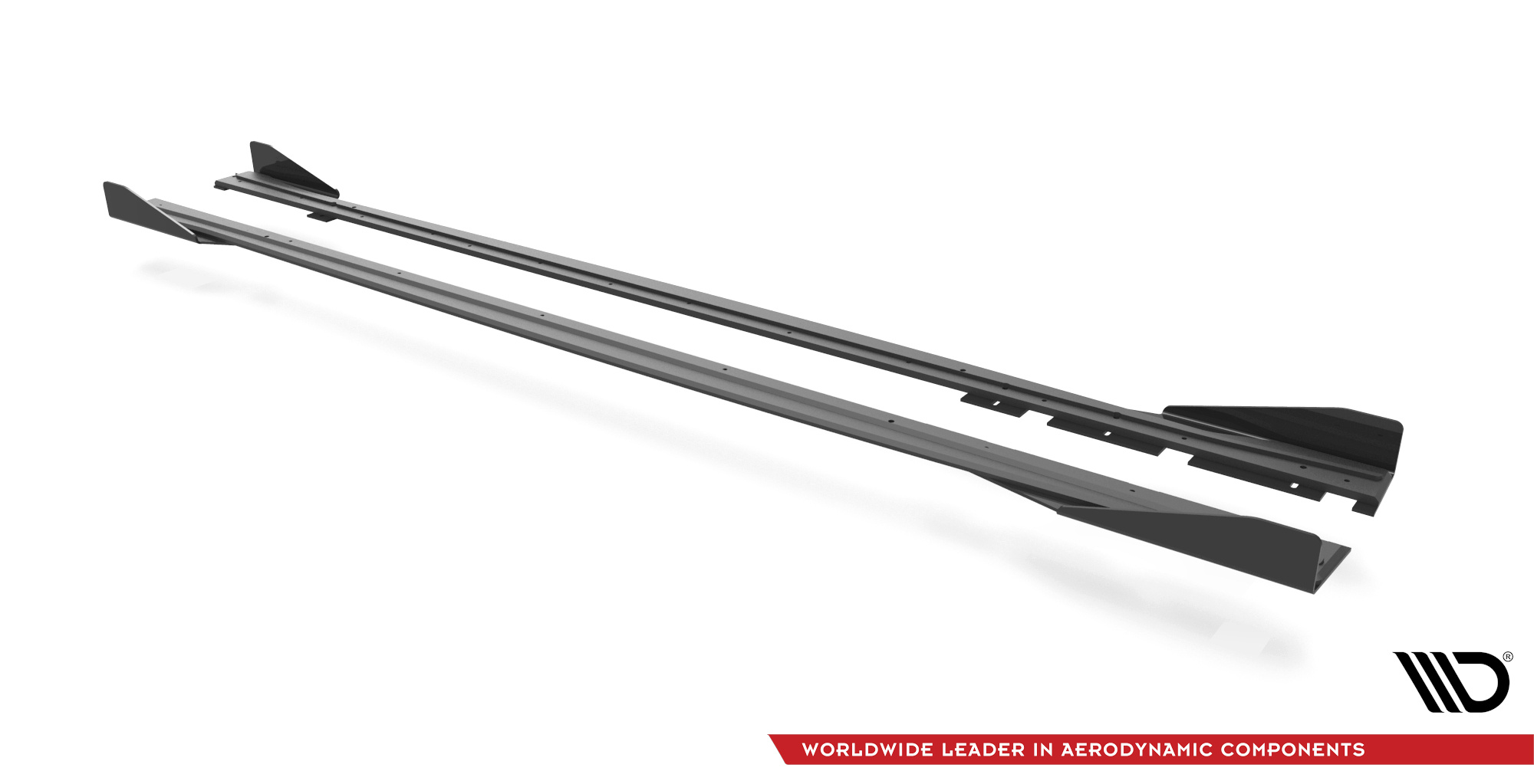 Street Pro Seitenschweller Leisten + Flaps passend für BMW M2 F87 schwarz Hochglanz