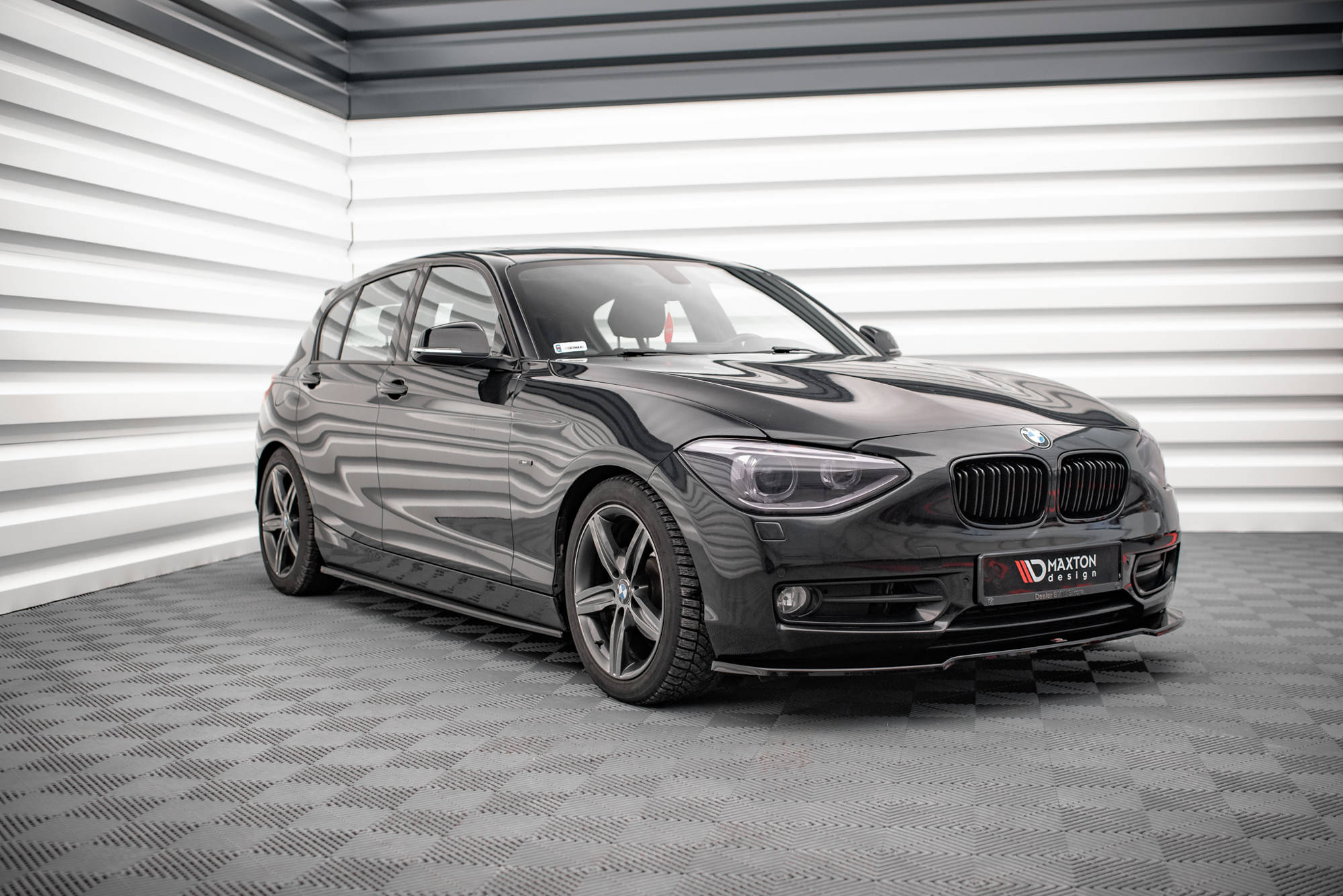 Street+ Seitenschweller Leisten passend für BMW 1er F20 schwarz Hochglanz