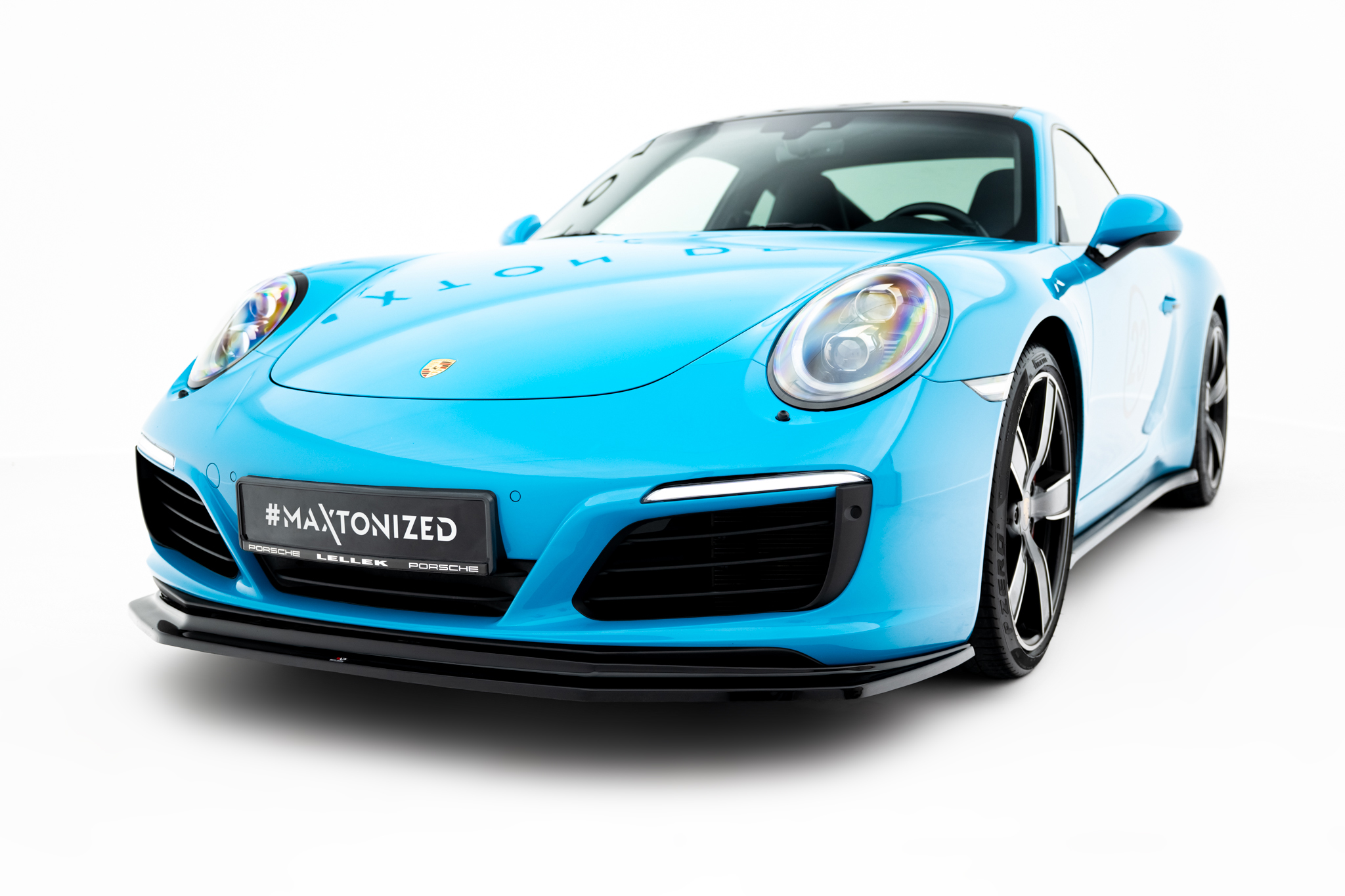 Front Ansatz V.2 für Porsche 911 Carrera 991 Facelift schwarz Hochglanz
