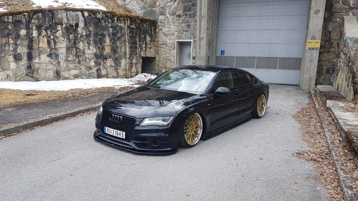 Front Ansatz V.2 für Audi S7 / A7 S-Line C7 schwarz Hochglanz