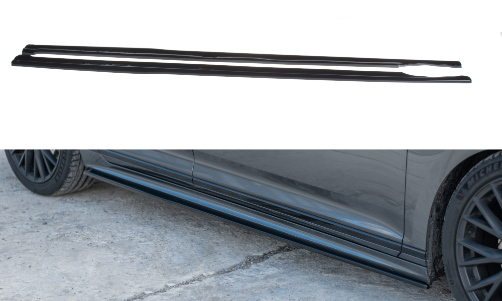 Seitenschweller Ansatz für VW Passat R-Line B8 schwarz Hochglanz