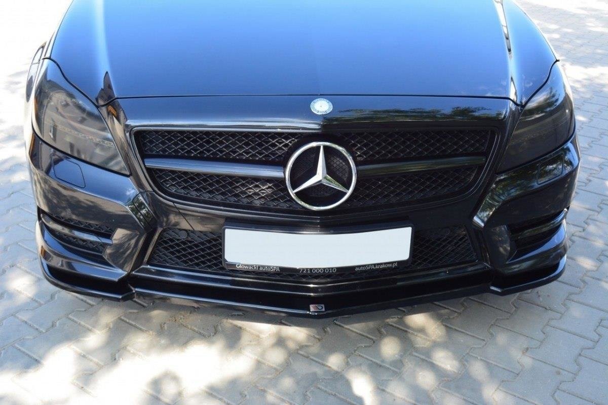 Street+ Spoilerlippe Front Ansatz passend für Mercedes CLS AMG-Line C218 schwarz Hochglanz