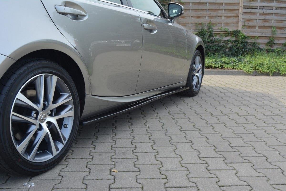 Seitenschweller Ansatz für Lexus IS Mk3/ Mk3 Facelift schwarz Hochglanz