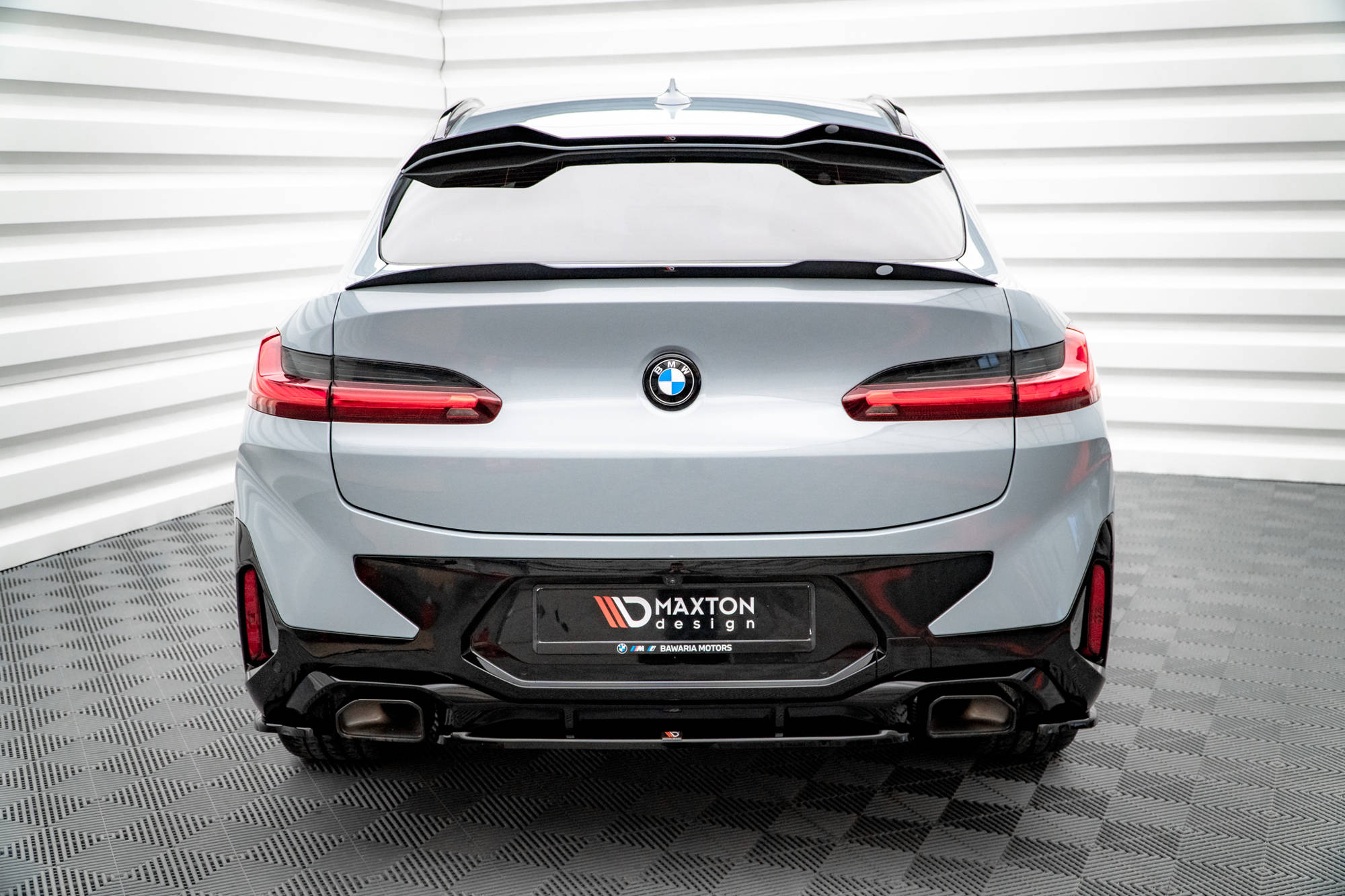 Street+ Heck Ansatz Flaps passend für BMW X4 M-Paket G02 FL schwarz Hochglanz