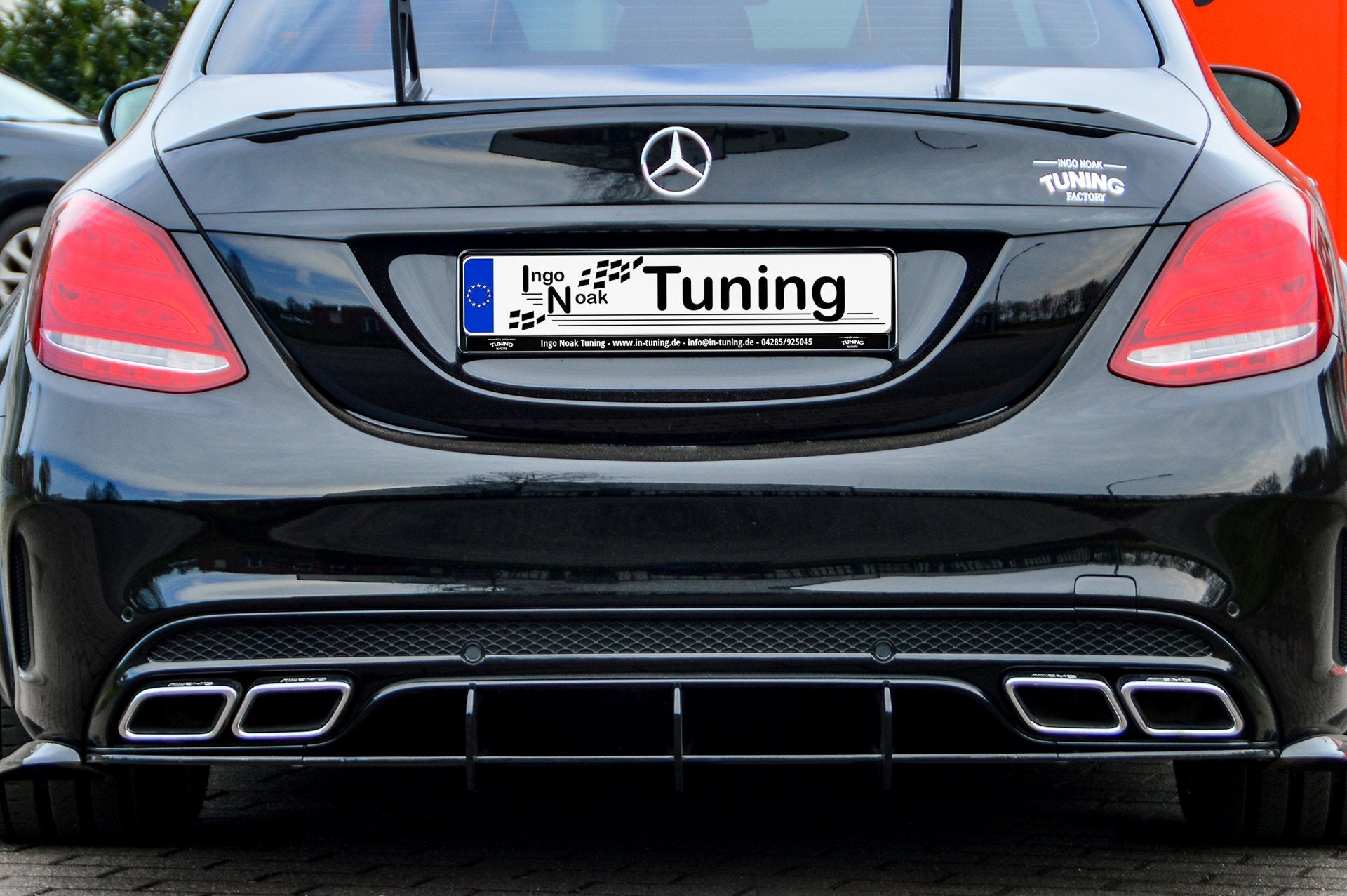 Gefräster Heckansatz für Mercedes C-Klasse C63AMG+S