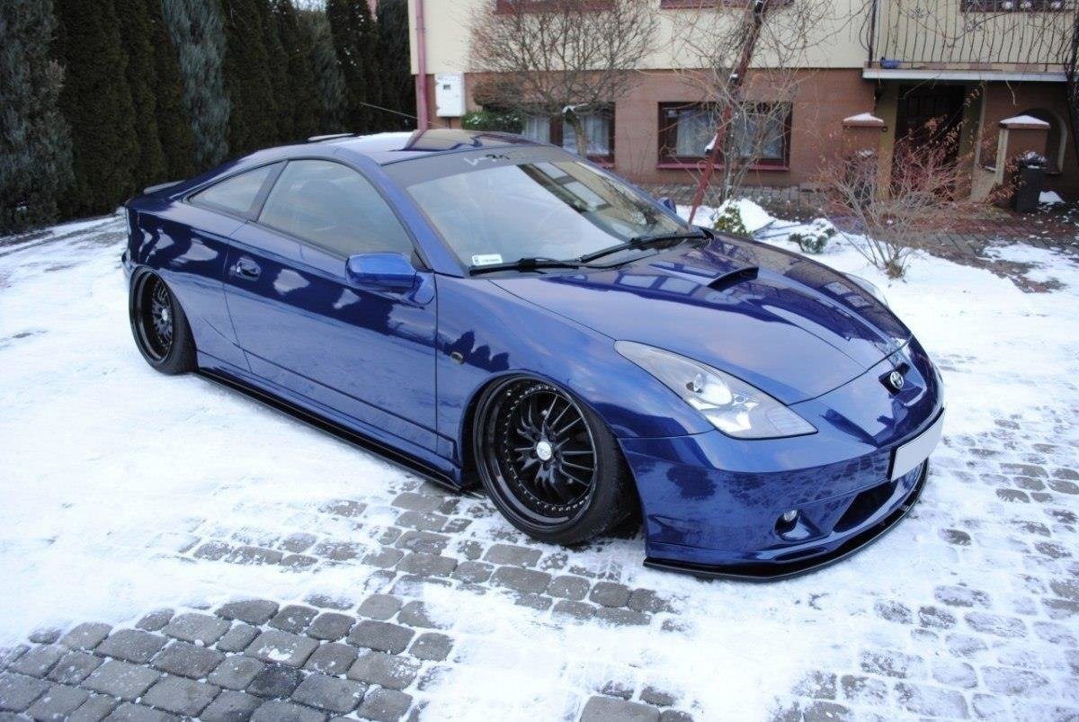 Street+ Seitenschweller Leisten passend für Toyota Celica T23 TS schwarz Hochglanz