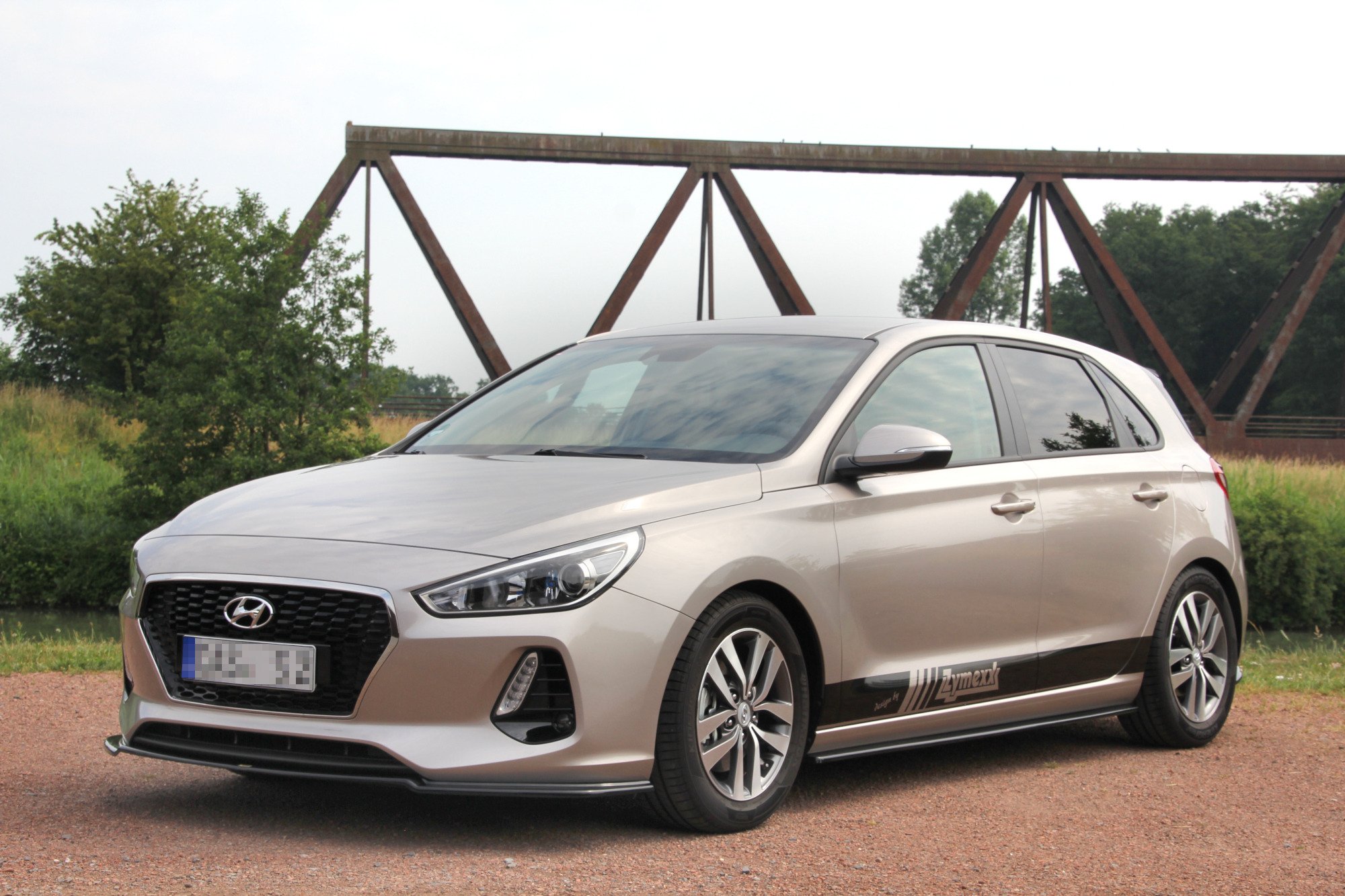 Seitenschweller Ansatz für HYUNDAI I30 MK3 HATCHBACK schwarz Hochglanz