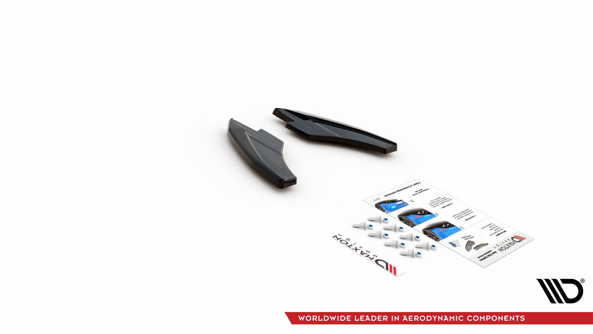 Street+ Heck Ansatz Flaps V.2 passend für Audi S3 / A3 S-Line Sportback 8Y schwarz Hochglanz