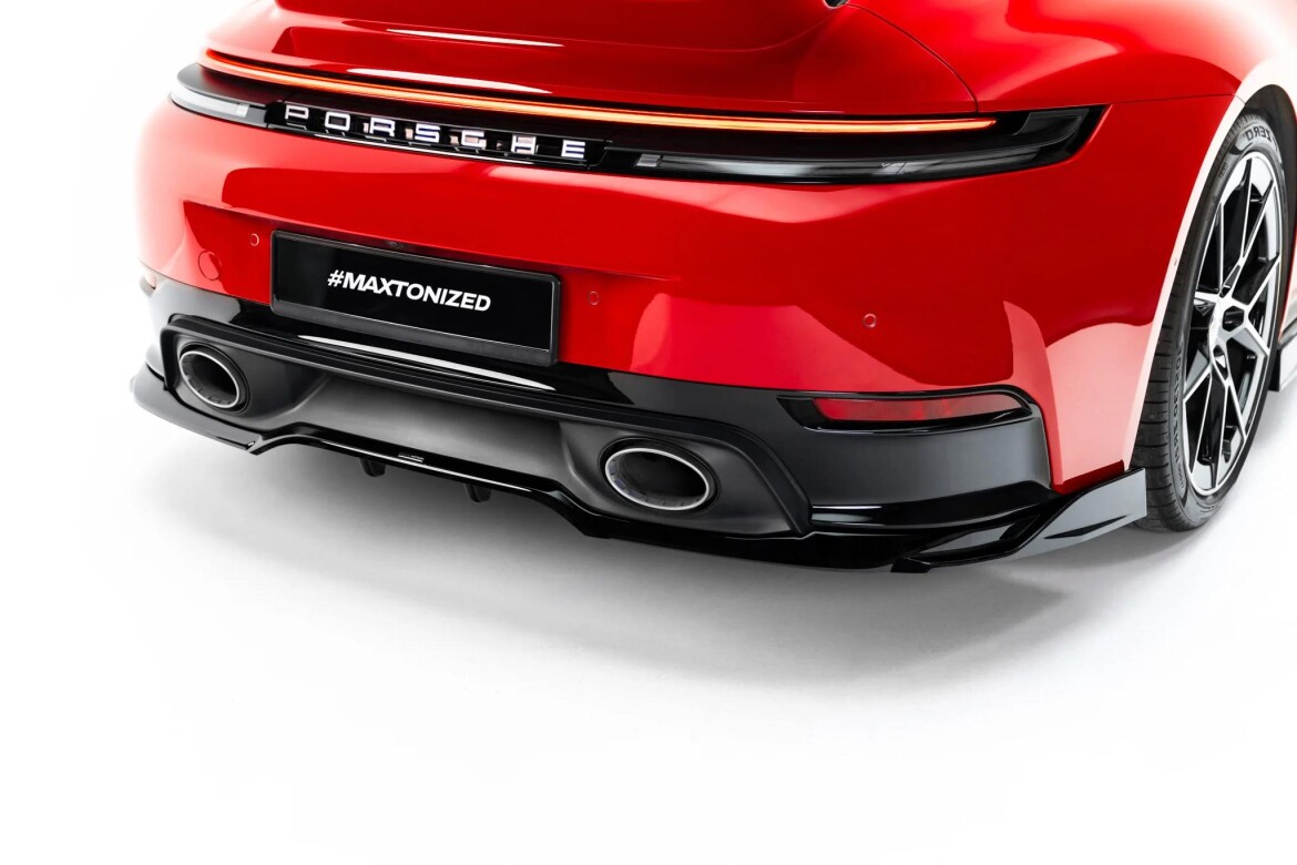 Diffusor RACE passend für Porsche 911 Carrera Aero 992 Facelift schwarz Hochglanz