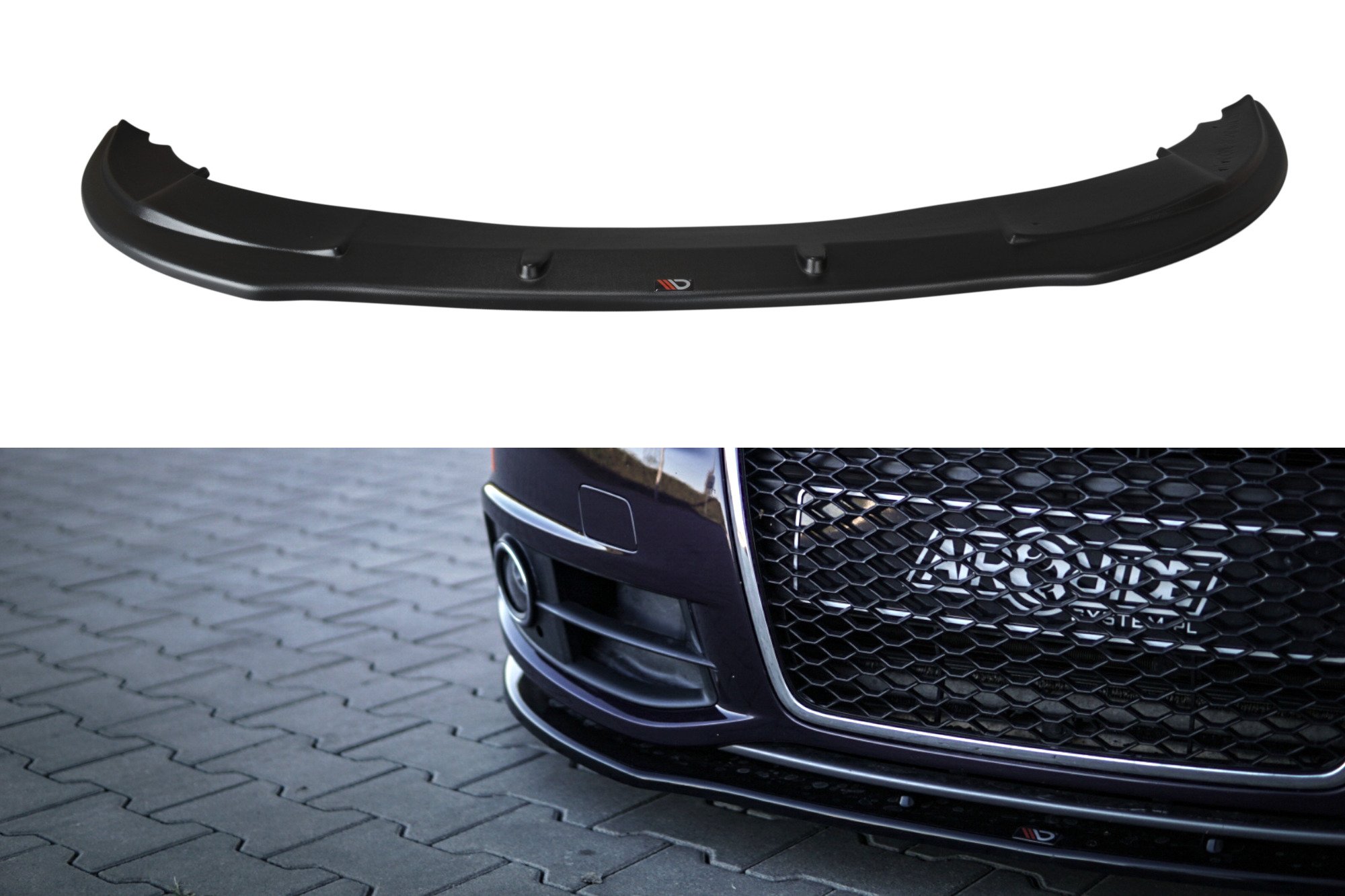 Front Ansatz für Audi A6 S-Line C6 FL schwarz Hochglanz