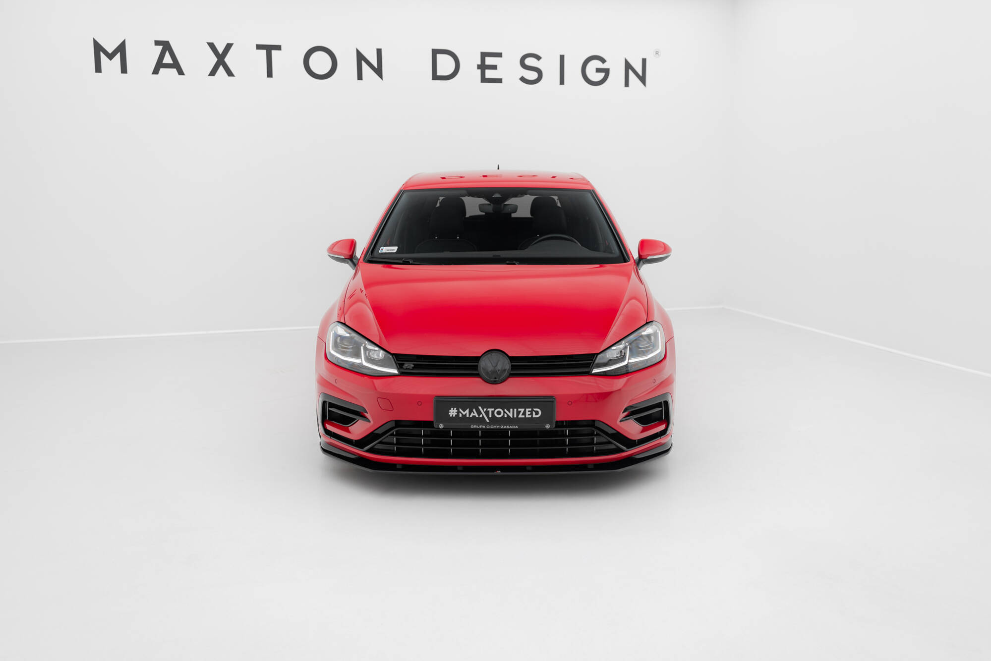 Street Pro Spoilerlippe Front Ansatz passend für VW Golf 7 R FL rot