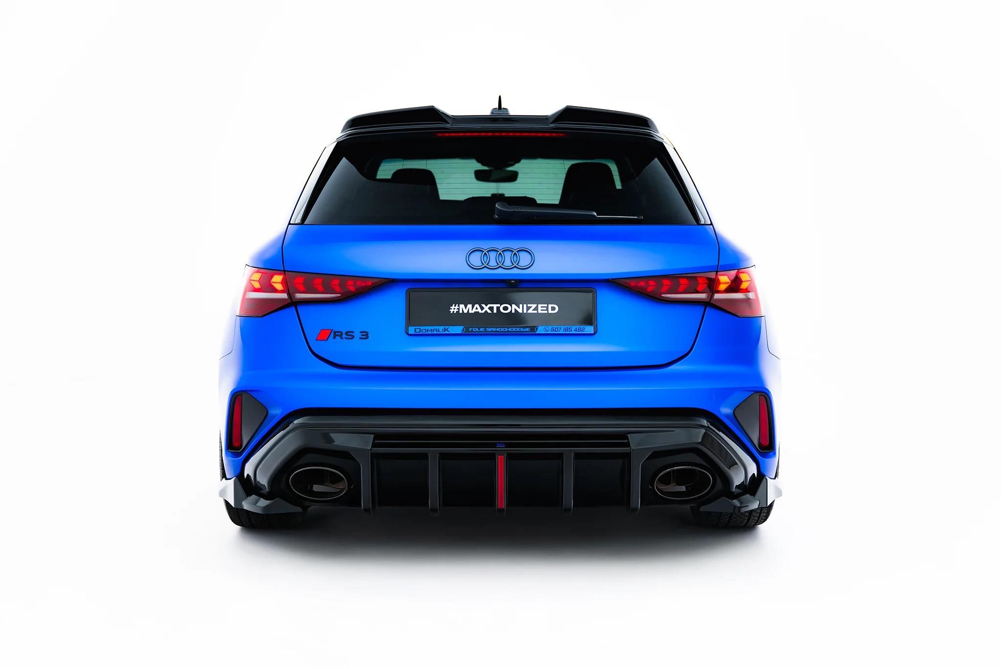 Diffusor Flaps V.3 passend für Audi RS3 Sportback 8Y Facelift schwarz Hochglanz