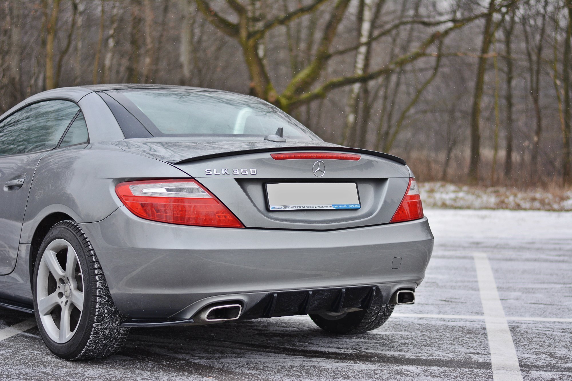 Spoiler CAP für Mercedes-Benz SLK R172 schwarz Hochglanz
