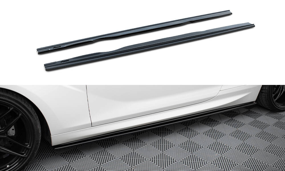 Seitenschweller Ansatz für BMW M6 / 6 M-Paket Coupe / Cabriolet F06 / F13 / F12 schwarz Hochglanz