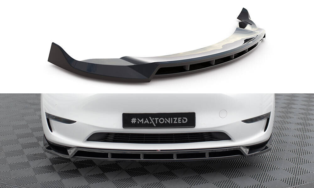 Frontlippe V.2 passend für Tesla Model Y schwarz Hochglanz