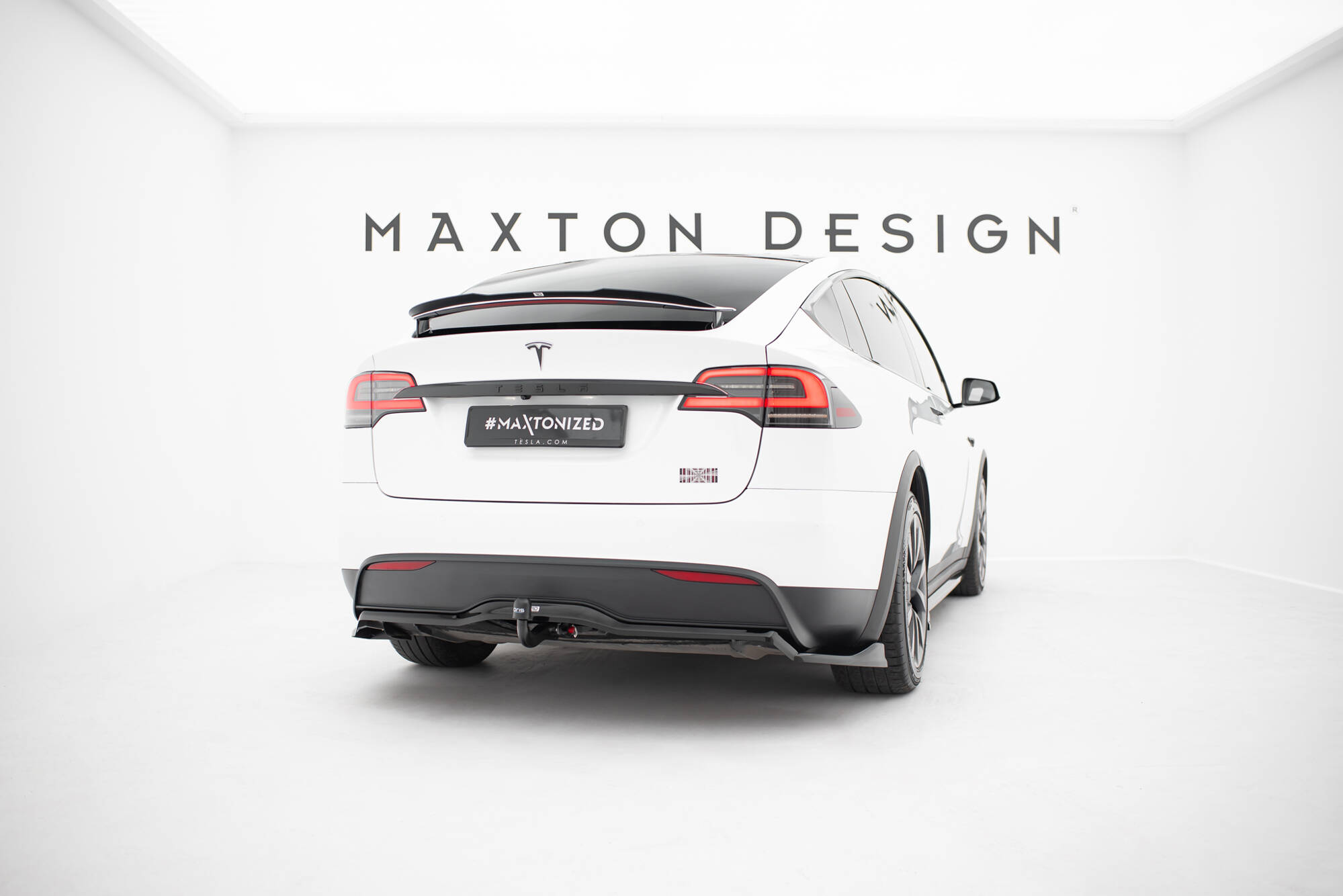 Diffusor Heckansatz V.2 passend für Tesla Model X Mk1 FL schwarz Hochglanz