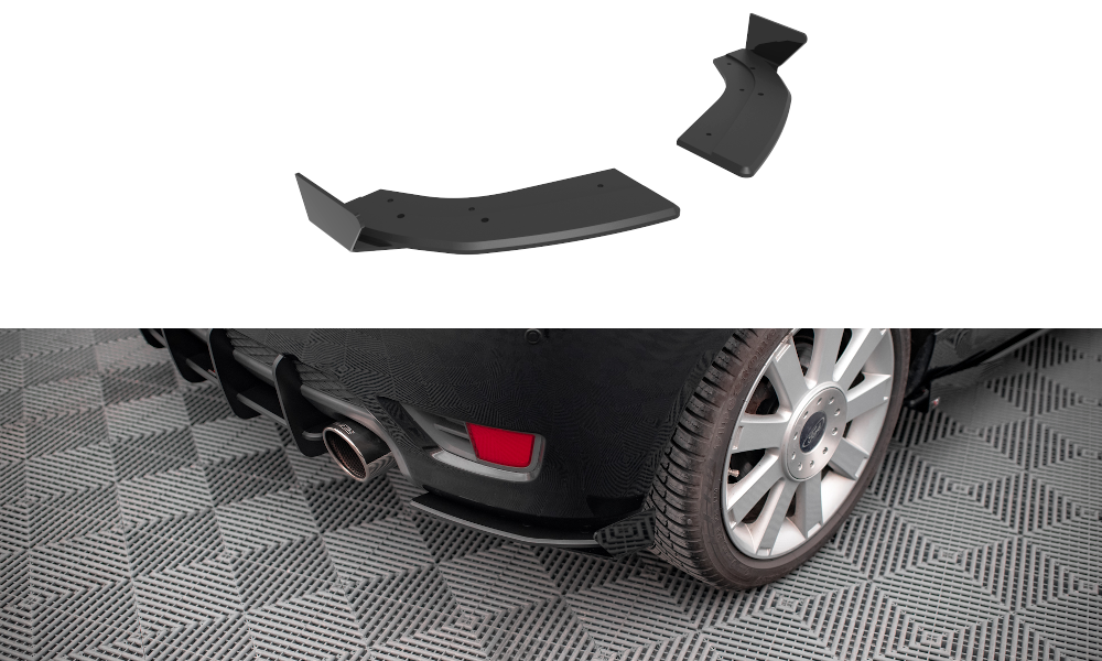 Street Pro Heck Ansatz Flaps passend für Ford Fiesta ST Mk6 schwarz Hochglanz