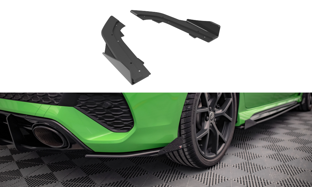 Street Pro Heck Ansatz Flaps passend für Audi RS3 Limousine 8Y schwarz Hochglanz