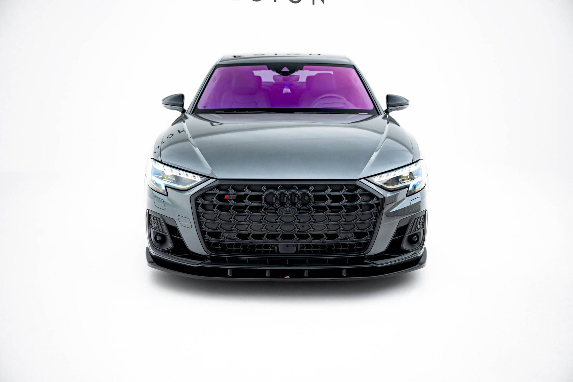 Street+ Spoilerlippe Front Ansatz V.1 passend für Audi S8 / A8 S-Line D5 FL schwarz Hochglanz