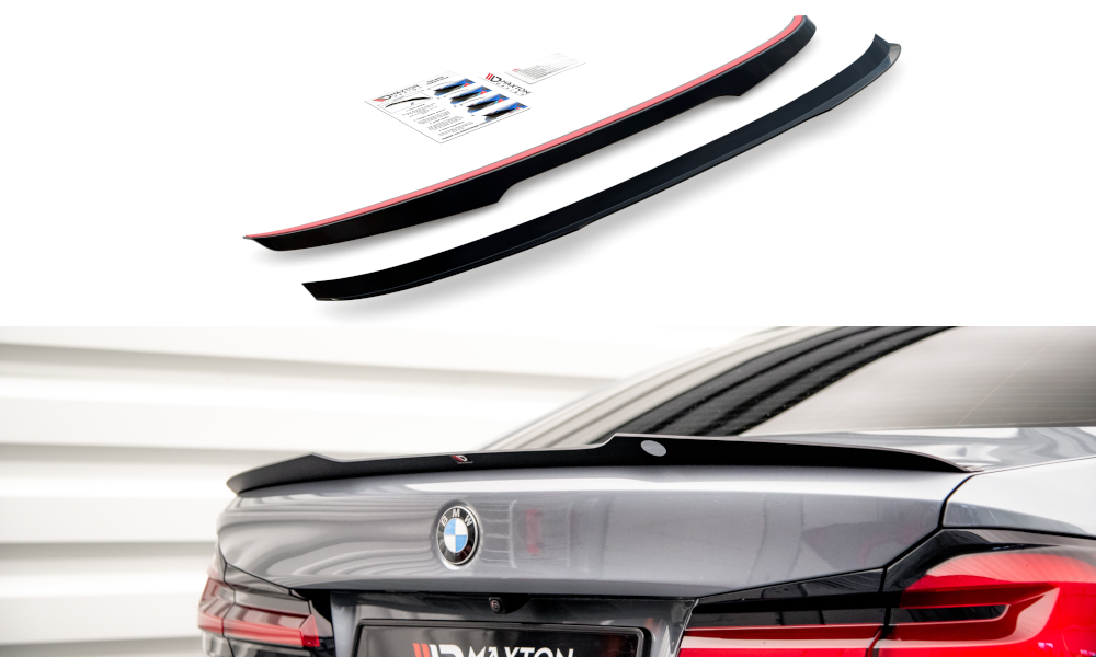 Heck Spoiler Aufsatz Abrisskante V.2 passend für BMW 5er Standard / M-Paket Limousine G30 / G31 schwarz Hochglanz