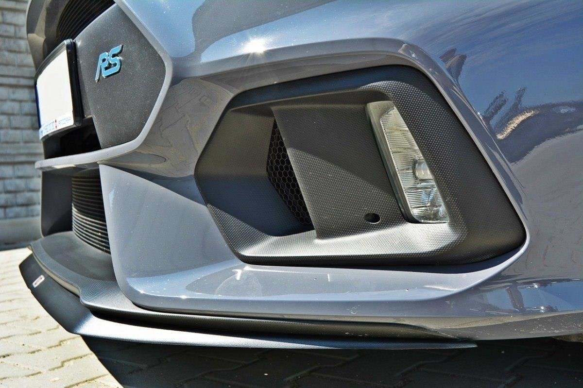 Street+ Spoilerlippe Front Ansatz V.2 passend für Ford Focus RS Mk3 schwarz Hochglanz