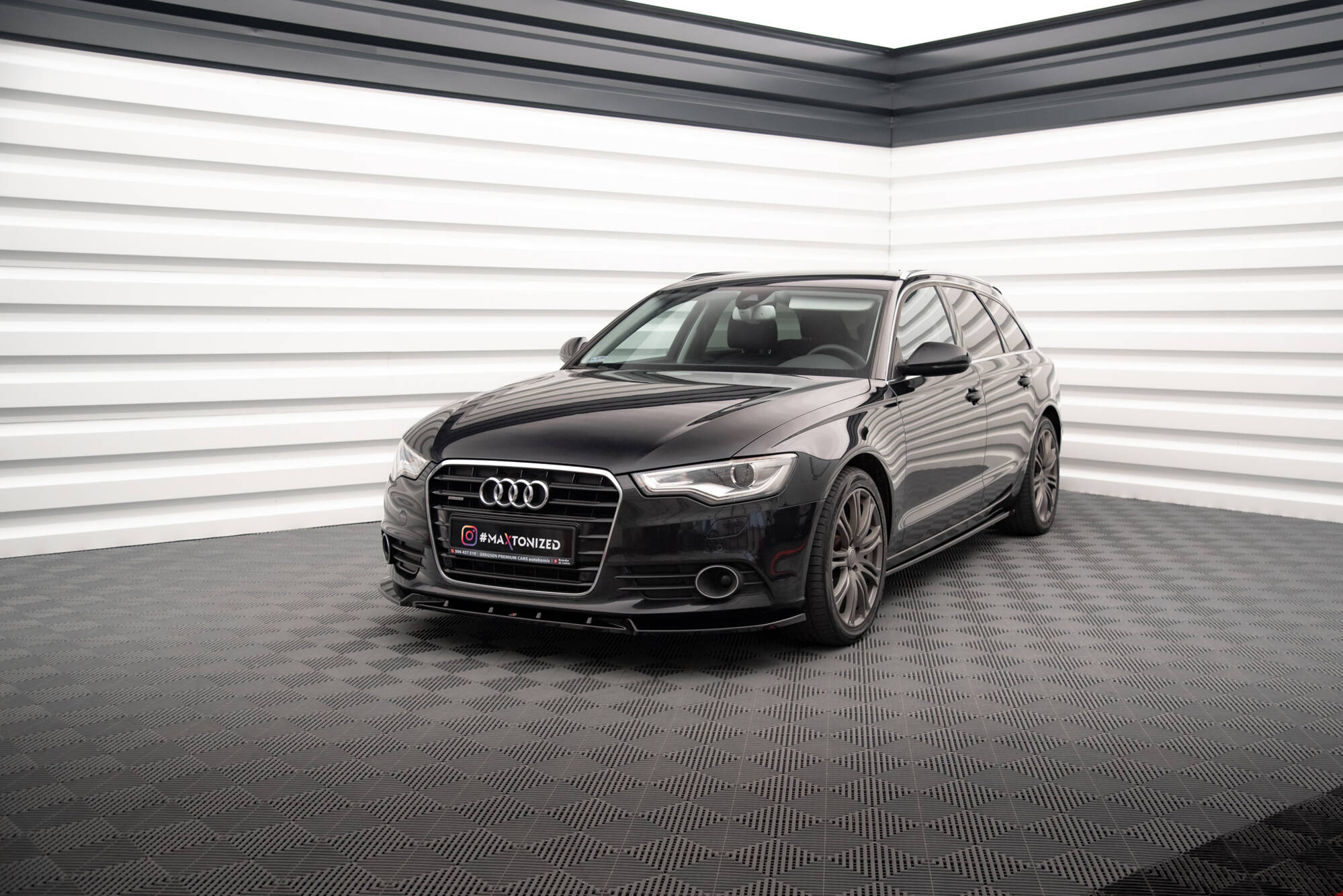 Street+ Seitenschweller Leisten V.2 passend für Audi A6 C7 schwarz Hochglanz