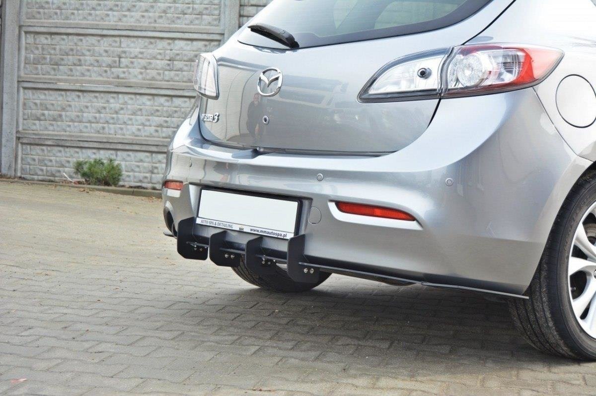 Diffusor für MAZDA 3 MK2 SPORT vor Facelift Diffusor Heck Ansatz für Heckschürze für & Heck Ansatz Flaps