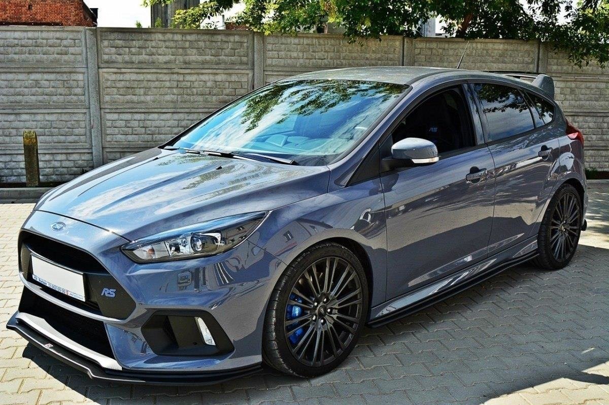 Street+ Seitenschweller Leisten passend für Ford Focus RS Mk3 schwarz Hochglanz
