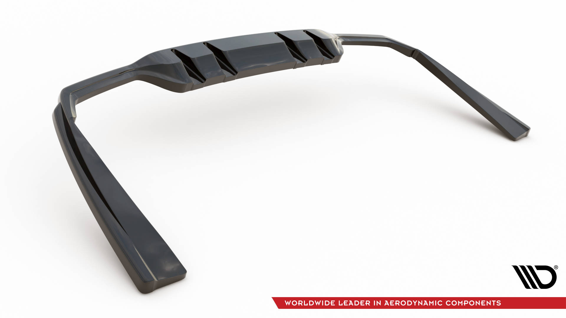 Street+ Mittlerer Diffusor RACE Heck Ansatz passend für Mercedes-AMG C 43 Limousine W205 FL schwarz Hochglanz