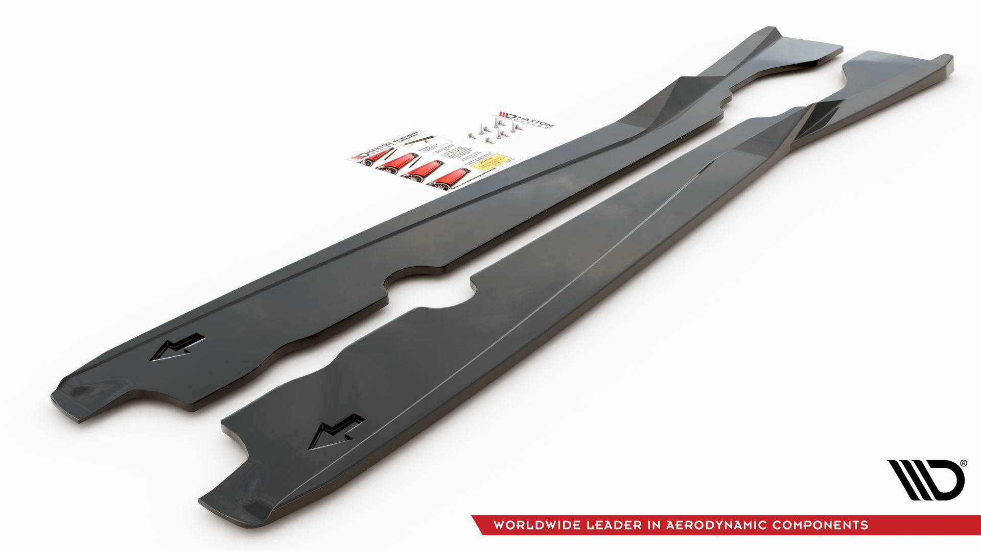 Street+ Seitenschweller Leisten passend für Chevrolet Corvette C8 schwarz Hochglanz