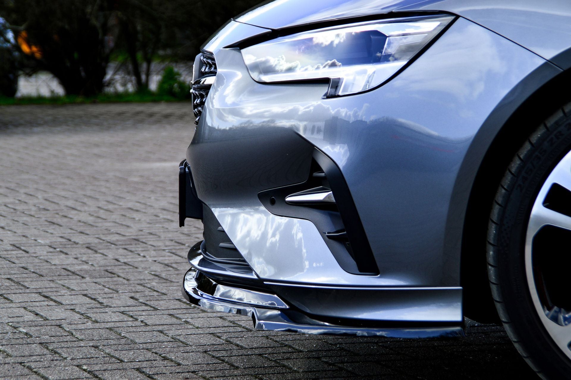 Cup Frontspoilerlippe für Opel Insignia B OPC-Line FL aus ABS Schwarz Matt