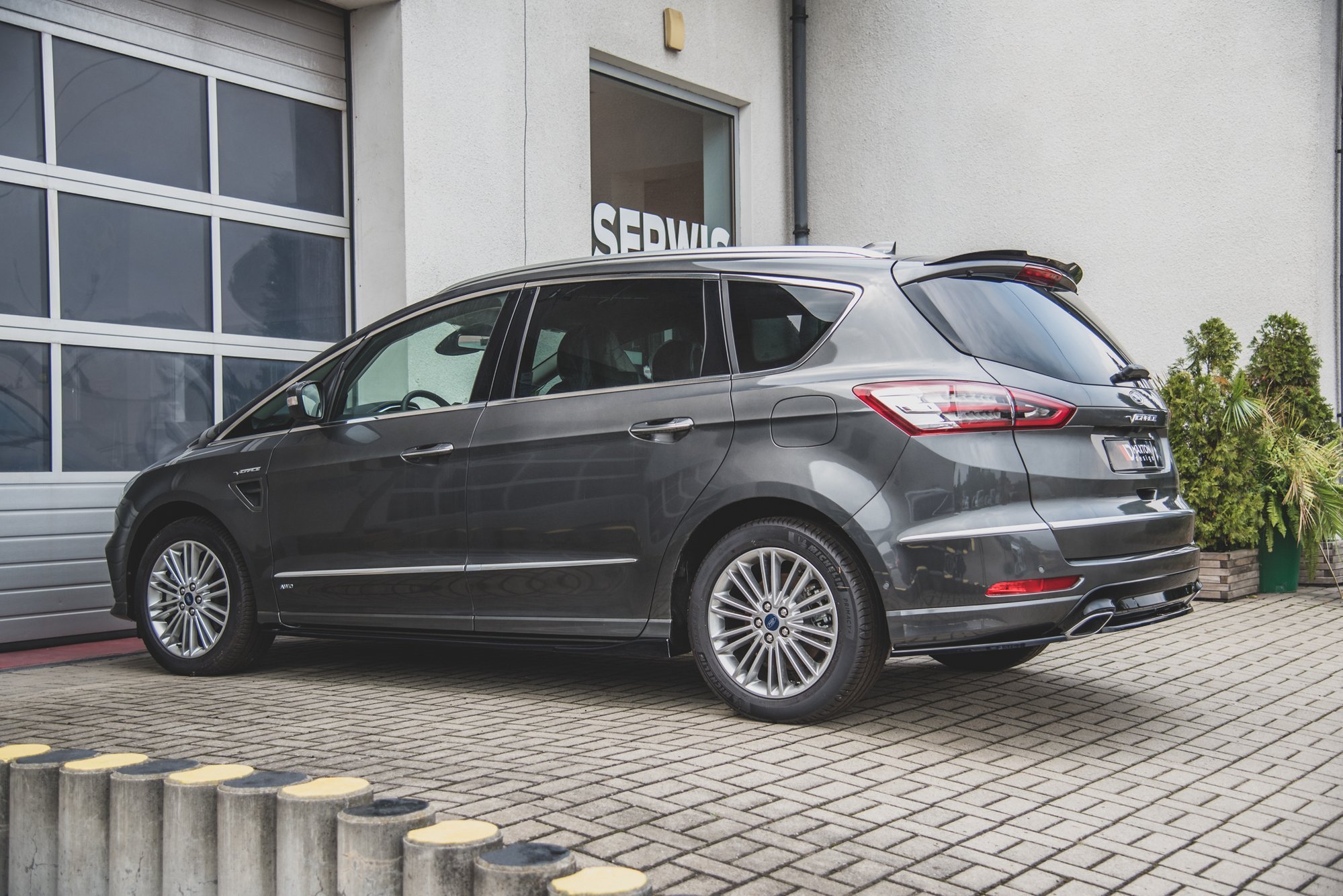 Seitenschweller Ansatz für Ford S-Max Mk2 Facelift schwarz matt