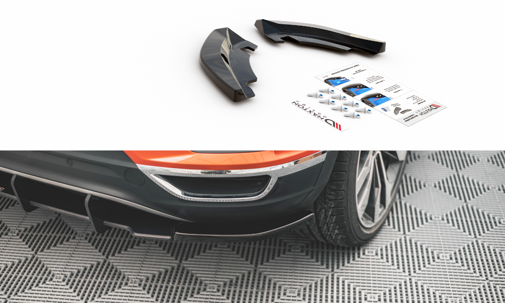 Street+ Heck Ansatz Flaps passend für VW T-Roc Mk1 schwarz Hochglanz