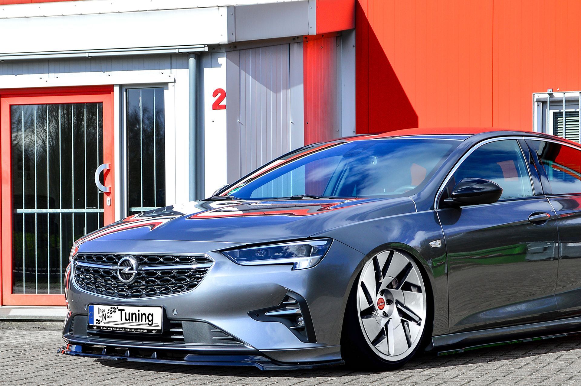 Cup Frontspoilerlippe für Opel Insignia B OPC-Line FL aus ABS Schwarz Matt
