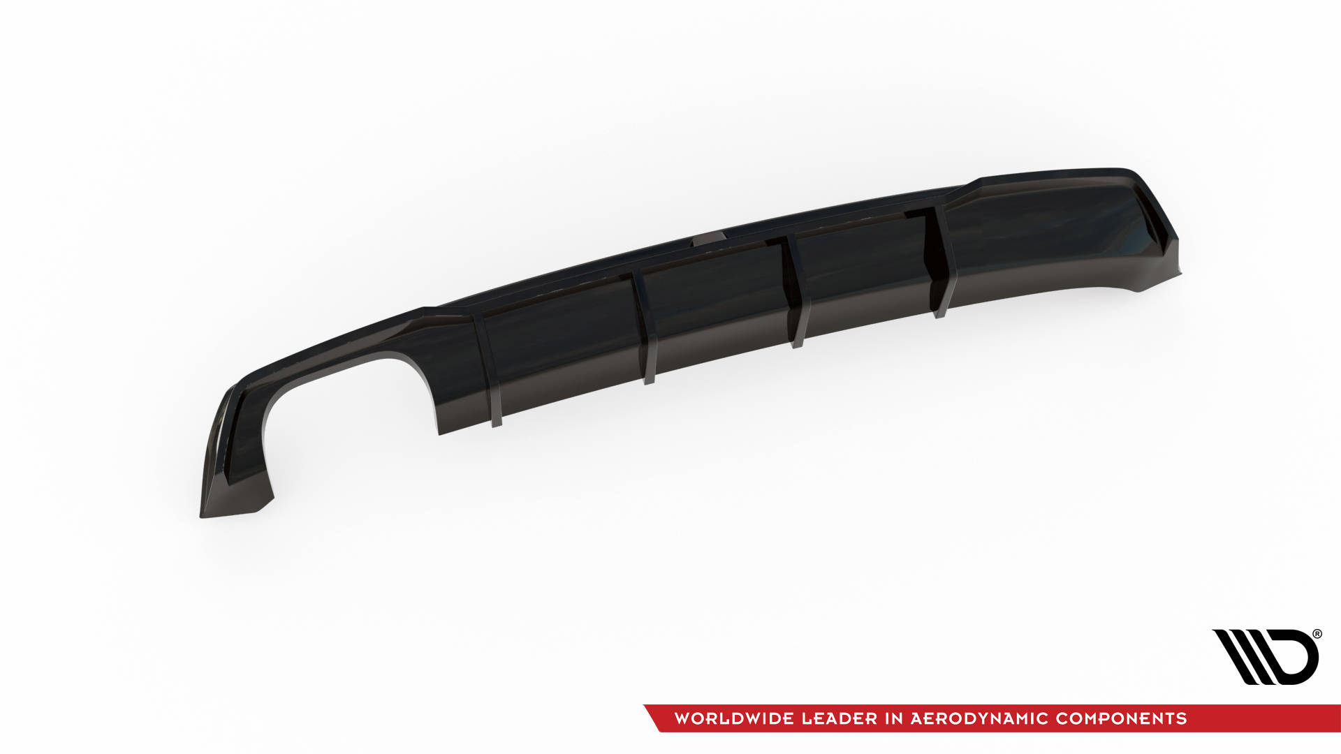 Street+ Heck Ansatz Diffusor passend für Seat Leon FR Sportstourer Mk3 schwarz Hochglanz