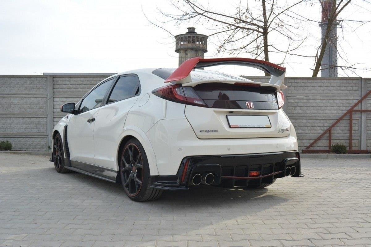 Street+ Heck Ansatz Diffusor passend für Honda Civic IX TYPE R schwarz Hochglanz