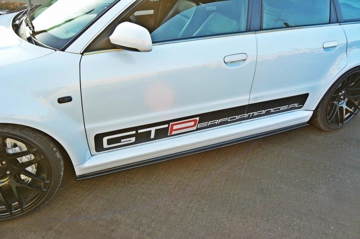Street+ Seitenschweller Leisten passend für Audi RS4 B5 schwarz Hochglanz